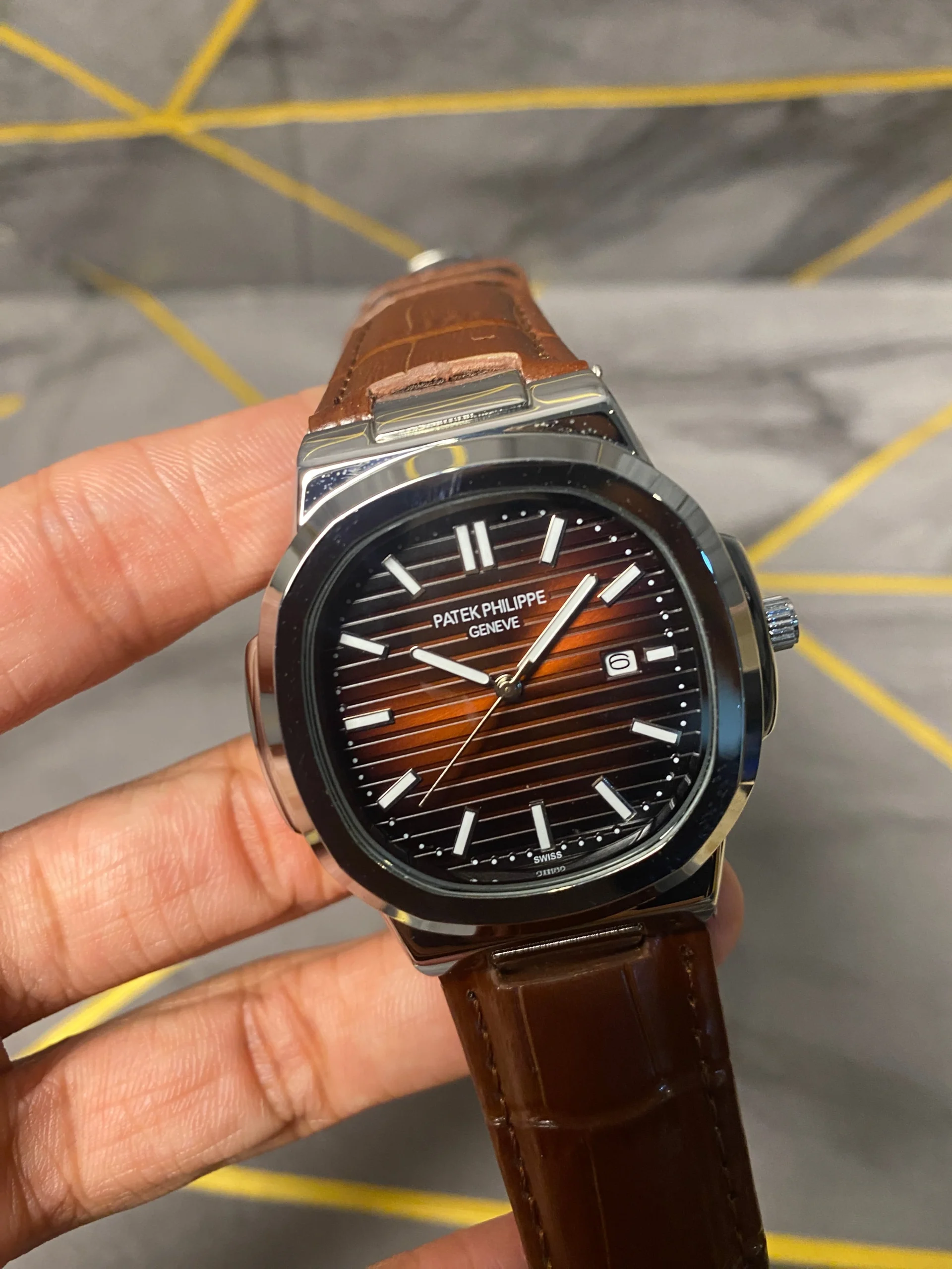 Allbrowninhand Patek Philippe Strap Watch – All Brown - Image 1